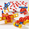 plasticant mobilo standard set: ideal for small play groups, 120 pieces including 4 large wheels