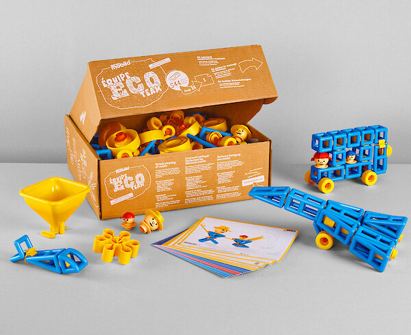 plasticant mobilo GmbH ECO TEAM | nachhaltiges Lern-Spielzeug für Gruppen | 544 ECO-Bausteine | High Quality made in Germany
